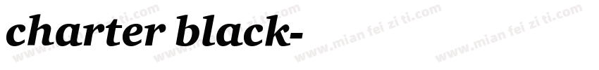 charter black字体转换